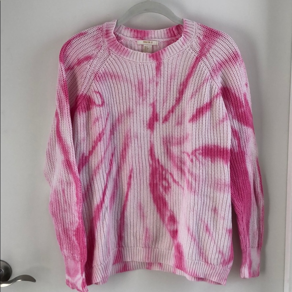 Pink Tie Dye Sweater Size Small - Picture 1 of 10